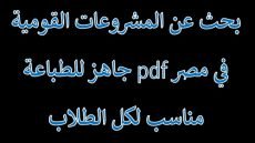 بحث عن المشروعات القومية الحديثة pdf