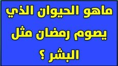 ما هو الحيوان الذي يصوم شهر رمضان