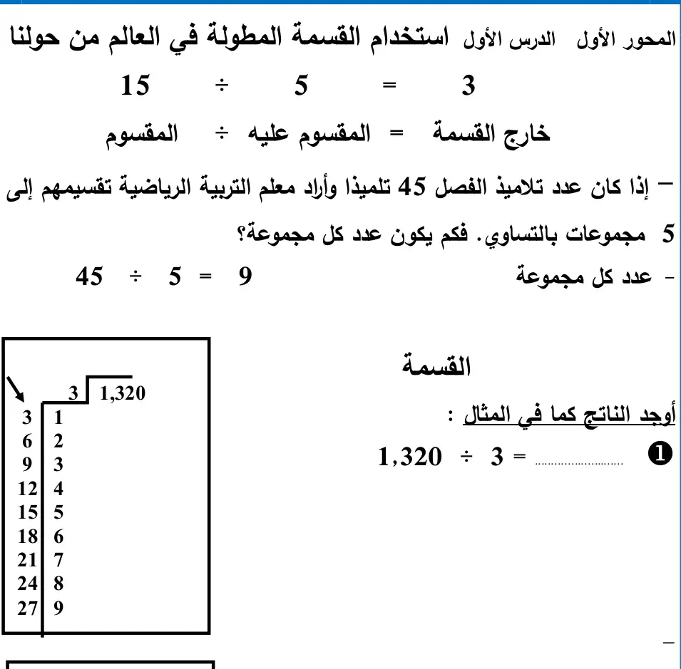 إليكم رابط تحميل مذكرة رياضيات الصف السادس الابتدائي الترم الاول 2024