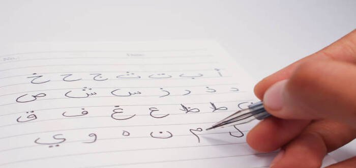 الحروف المستقره على السطر في خط النسخ